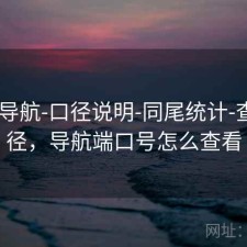 0149导航-口径说明-同尾统计-查看口径，导航端口号怎么查看